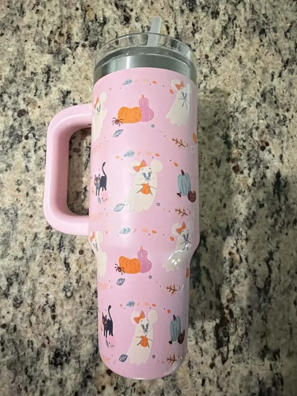 Disney Tumbler - Pastel Halloween Mickey and Minnie Ghosts